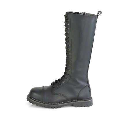 20 Eyelet Unisex Steel Toe Knee Boot, Rubber Sole (Demonia RIOT20/BLE)