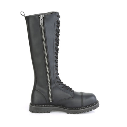 20 Eyelet Unisex Steel Toe Knee Boot, Rubber Sole (Demonia RIOT20/BLE)