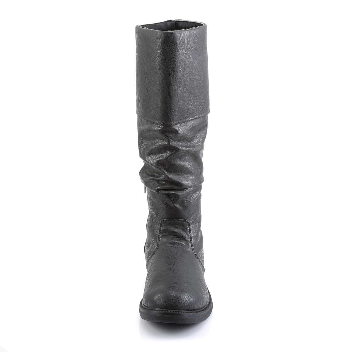 1" Flat Heel, Cuffed Knee High Renaissance Boot, Side Zip (Funtasma ROB100/BNPU)