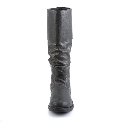 1" Flat Heel, Cuffed Knee High Renaissance Boot, Side Zip (Funtasma ROB100/BNPU)