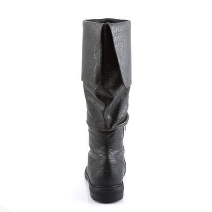 1" Flat Heel, Cuffed Knee High Renaissance Boot, Side Zip (Funtasma ROB100/BNPU)