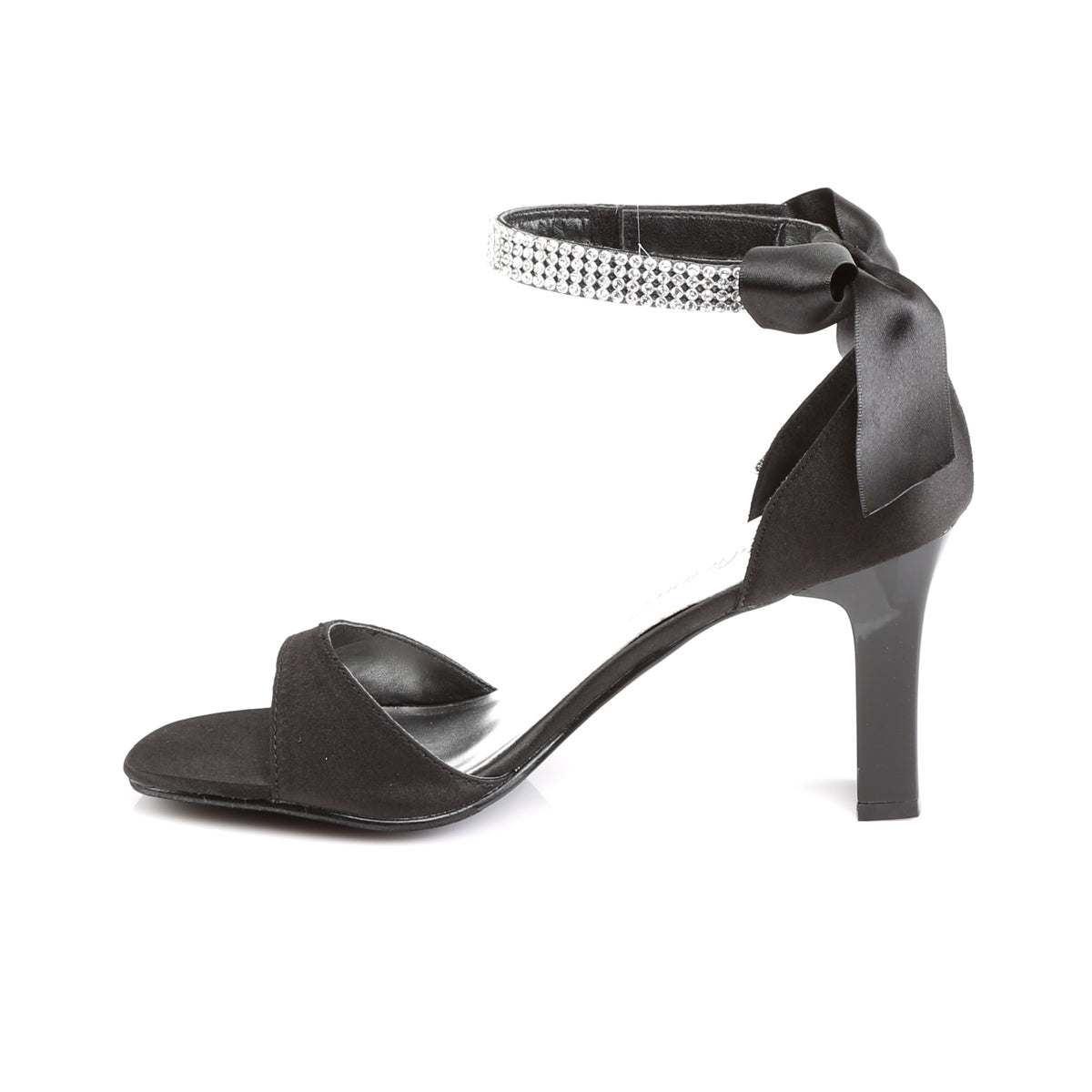 *3 1/4" Square Heel Closed Back Sandal W/Bow (Pleaser Pink Label ROM372/B/SAT)