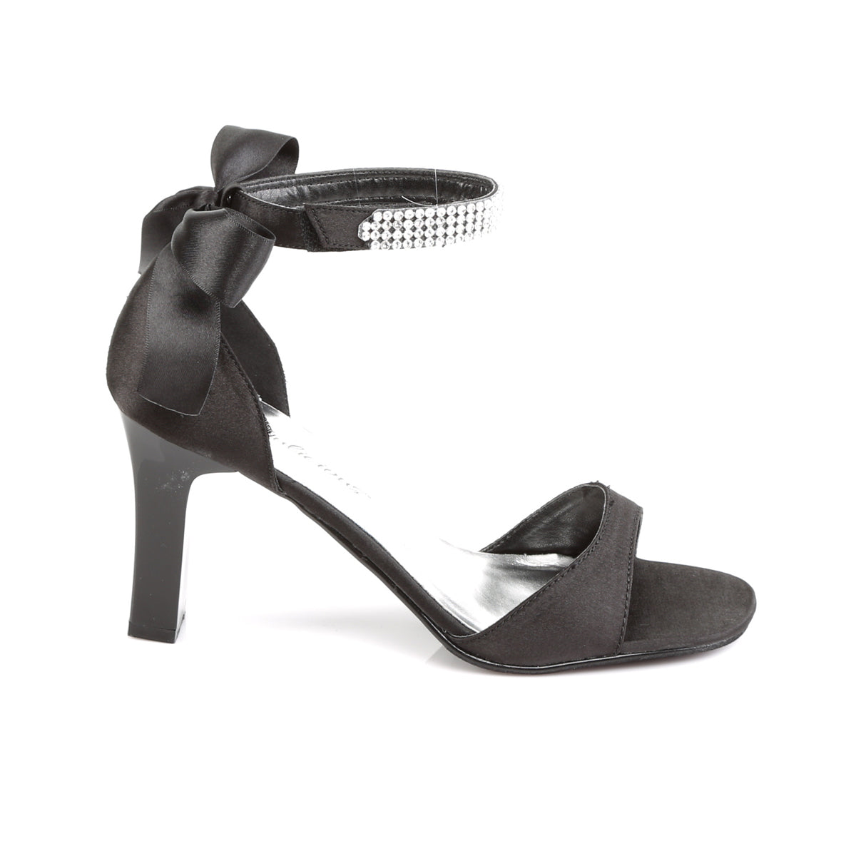 *3 1/4" Square Heel Closed Back Sandal W/Bow (Pleaser Pink Label ROM372/B/SAT)