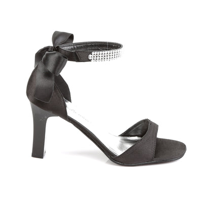 *3 1/4" Square Heel Closed Back Sandal W/Bow (Pleaser Pink Label ROM372/B/SAT)