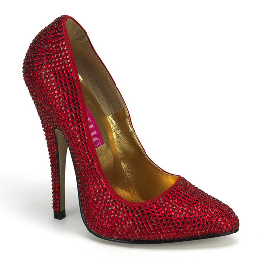 *5 1/2" Spike Heel Rhinestone Pump (Bordello SCA620R/R)