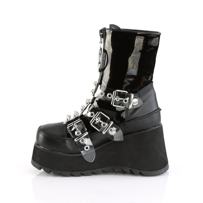 *3 1/2" PF Mid-Calf Boot w/ 3 Buckle Straps, Front Zip (Demonia SCE51/BPT-BVL)