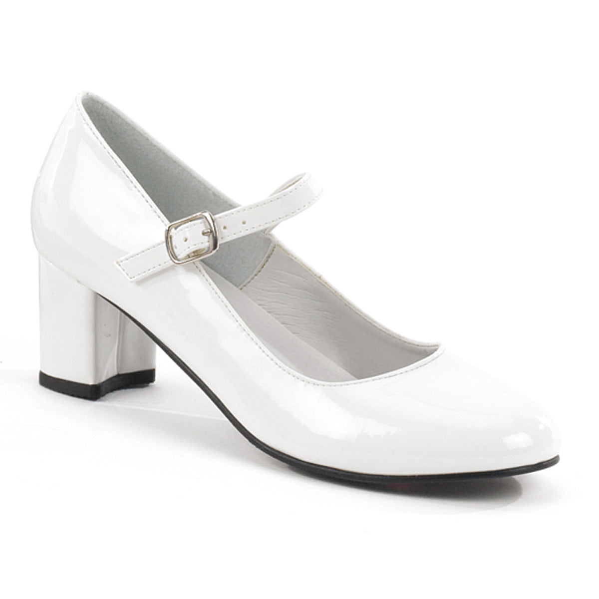 *2" Heel Plain Mary Jane Schoolgirl Retro Shoe (Funtasma SCH50/W)