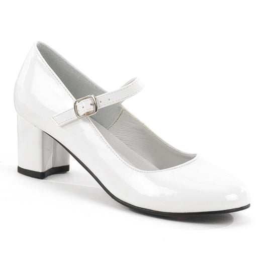 *2" Heel Plain Mary Jane Schoolgirl Retro Shoe (Funtasma SCH50/W)