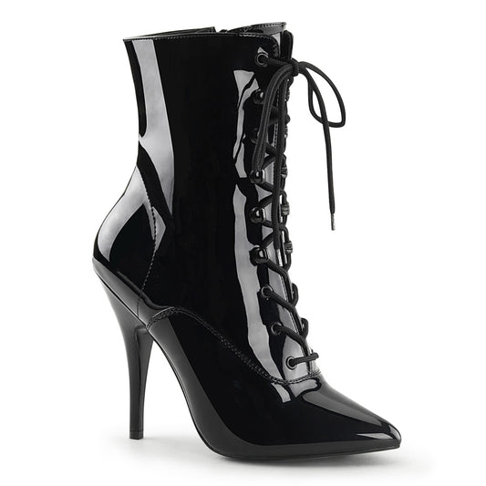 5" Lace-Up Ankle Boot, Side Zip (Pleaser SED1020/B)