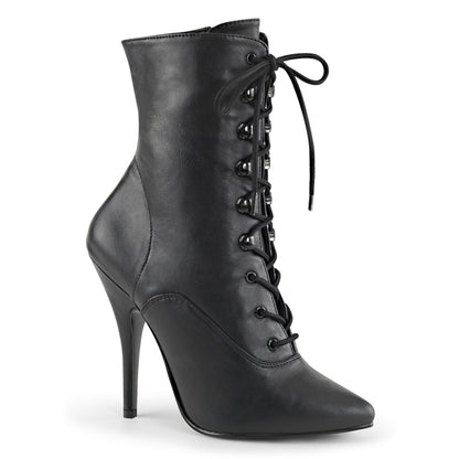 5" Lace-Up Ankle Boot, Side Zip (Pleaser SED1020/B)