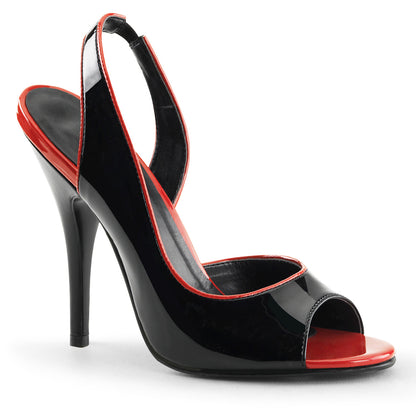 *5" Tow-Tone Peep Toe Sling Back Sandal (Pleaser SED117/BR)