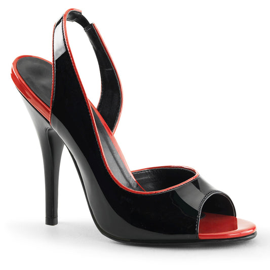 *5" Tow-Tone Peep Toe Sling Back Sandal (Pleaser SED117/BR)