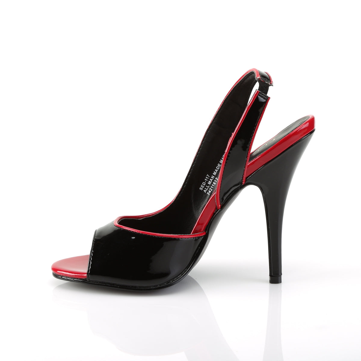 *5" Tow-Tone Peep Toe Sling Back Sandal (Pleaser SED117/BR)