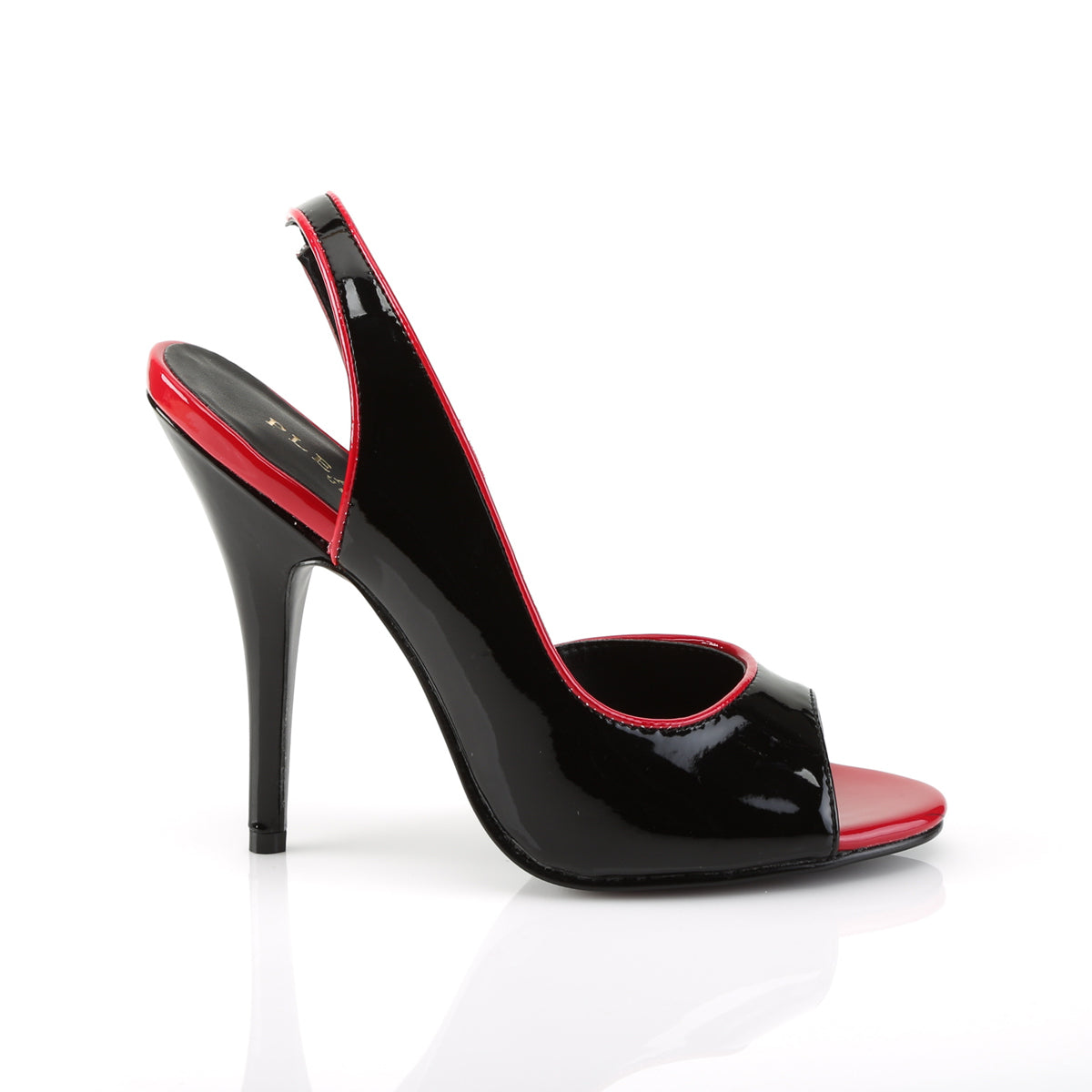 *5" Tow-Tone Peep Toe Sling Back Sandal (Pleaser SED117/BR)