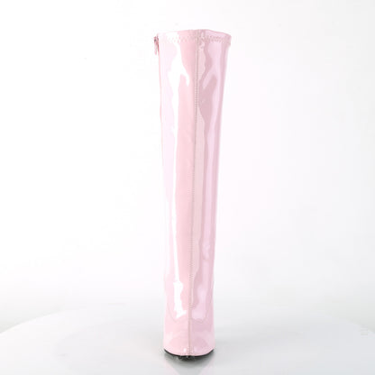 5" Plain Stretch Knee Boot, Side Zip (Pleaser SED2000/B)