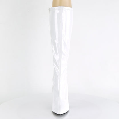 5" Plain Stretch Knee Boot, Side Zip (Pleaser SED2000/B)