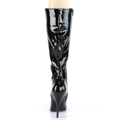 5" Lace Up Knee Boot, Side Zip (Pleaser SED2020/B)