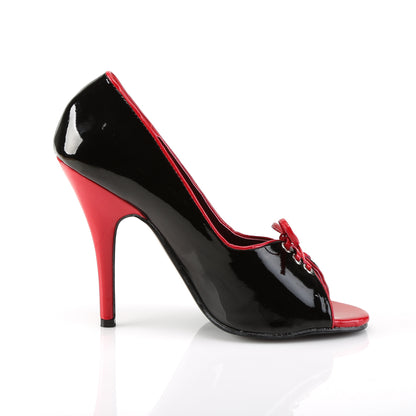 5" Pump W/ Contrast Piping Bow (Pleaser SED216/BR)