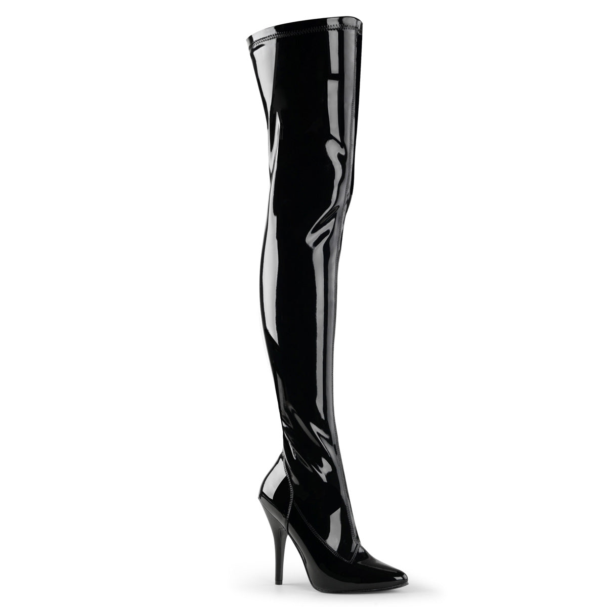 5" Plain Stretch Thigh Boot (Pleaser SED3000/B)