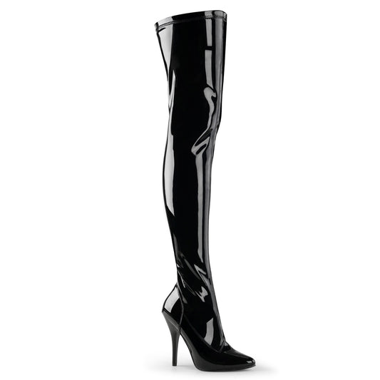 5" Plain Stretch Thigh Boot (Pleaser SED3000/B)