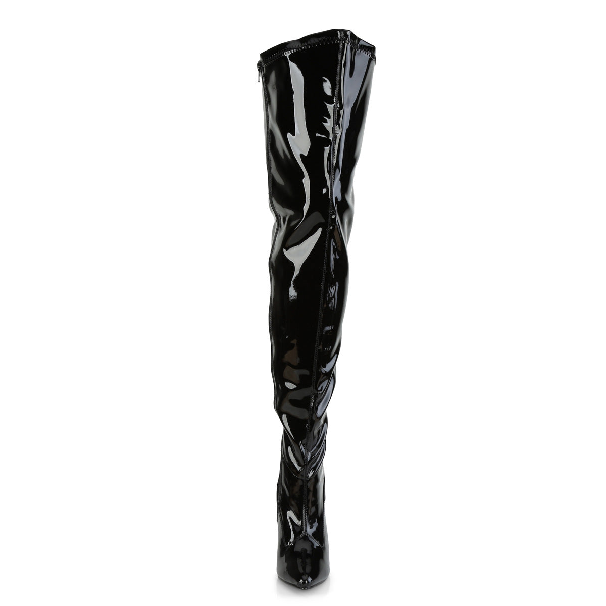 5" Heel Stretch Wide Calf Thigh Boot, Side Zip (Pleaser Pink Label SED3000WC/B)