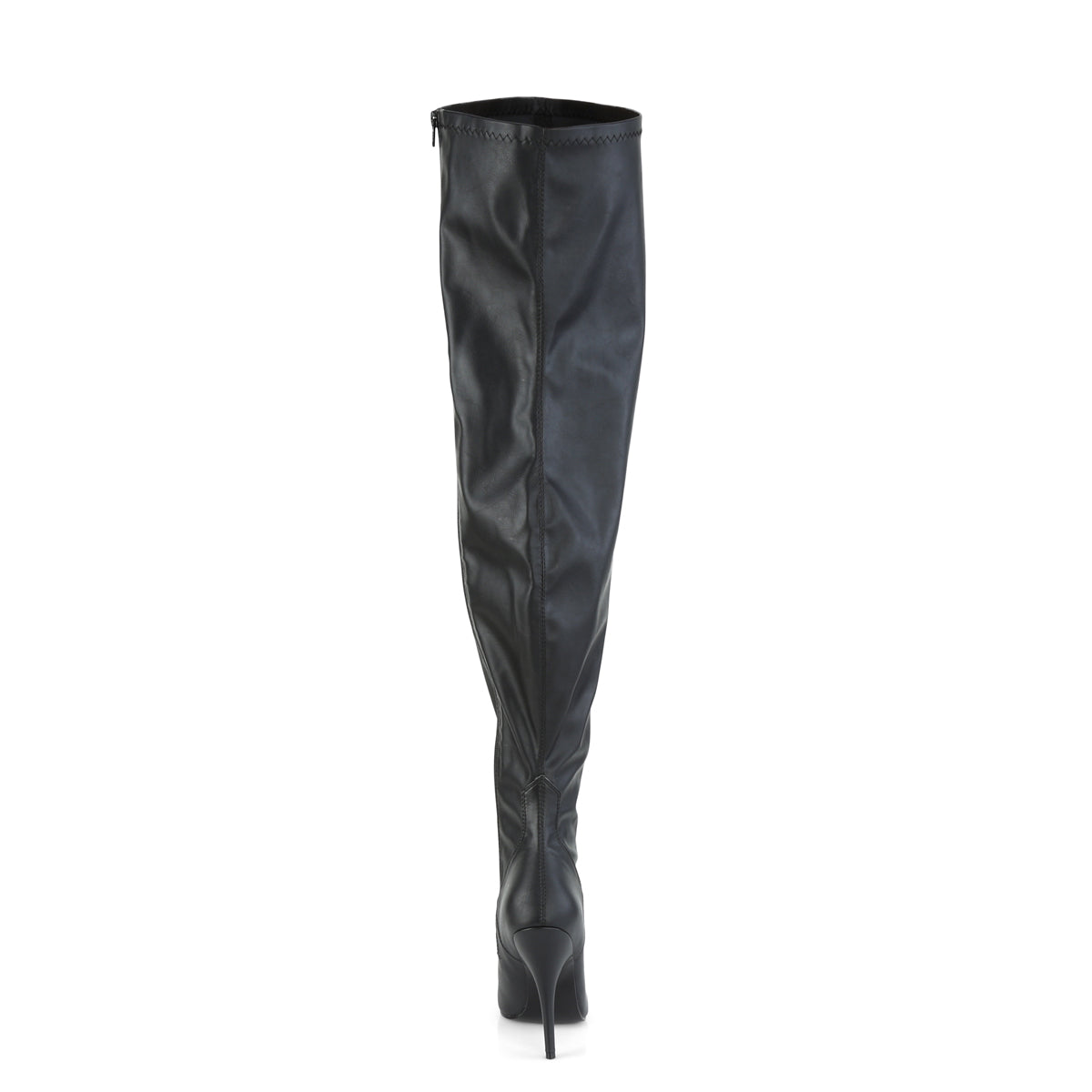 5" Heel Stretch Wide Calf Thigh Boot, Side Zip (Pleaser Pink Label SED3000WC/B)