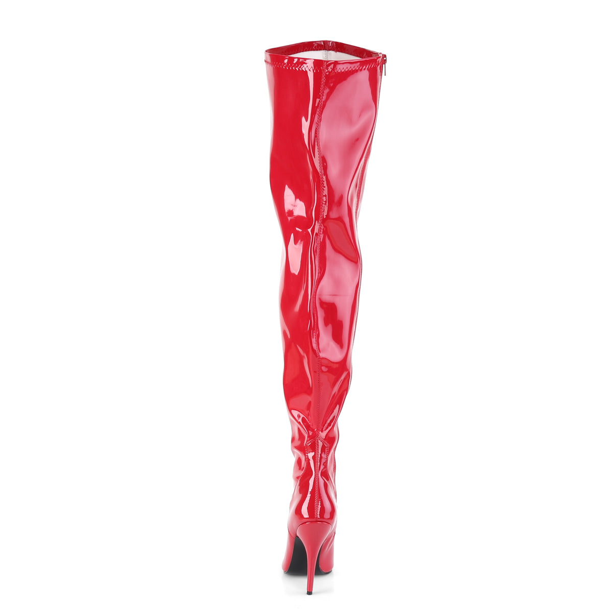 5" Heel Stretch Wide Calf Thigh Boot, Side Zip (Pleaser Pink Label SED3000WC/B)