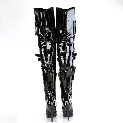 *5 Heel Thigh High Boot w/ Buckle Strap (Pleaser SED3019/B)