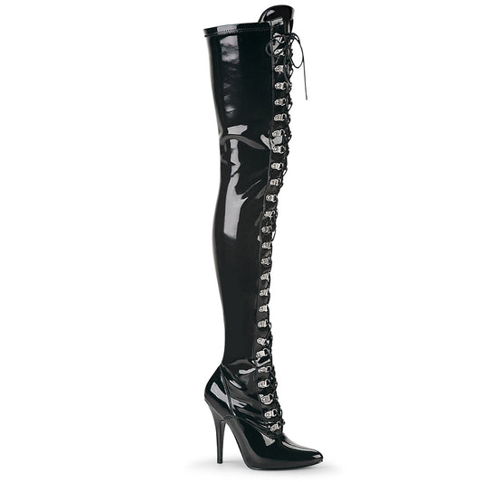 5" D-Ring Stretch Thigh BT, Side Zip (Pleaser SED3024/B)