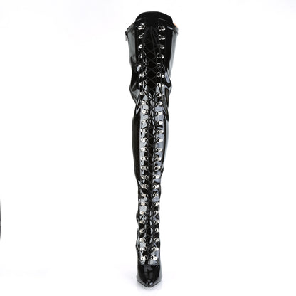 5" D-Ring Stretch Thigh BT, Side Zip (Pleaser SED3024/B)