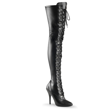 5" D-Ring Stretch Thigh BT, Side Zip (Pleaser SED3024/B)