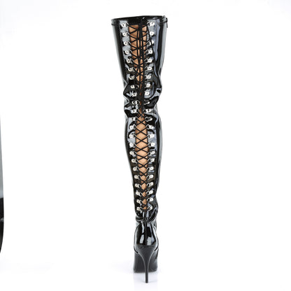 5" Open Back D-Ring Stretch Thigh BT (Pleaser SED3063/B)