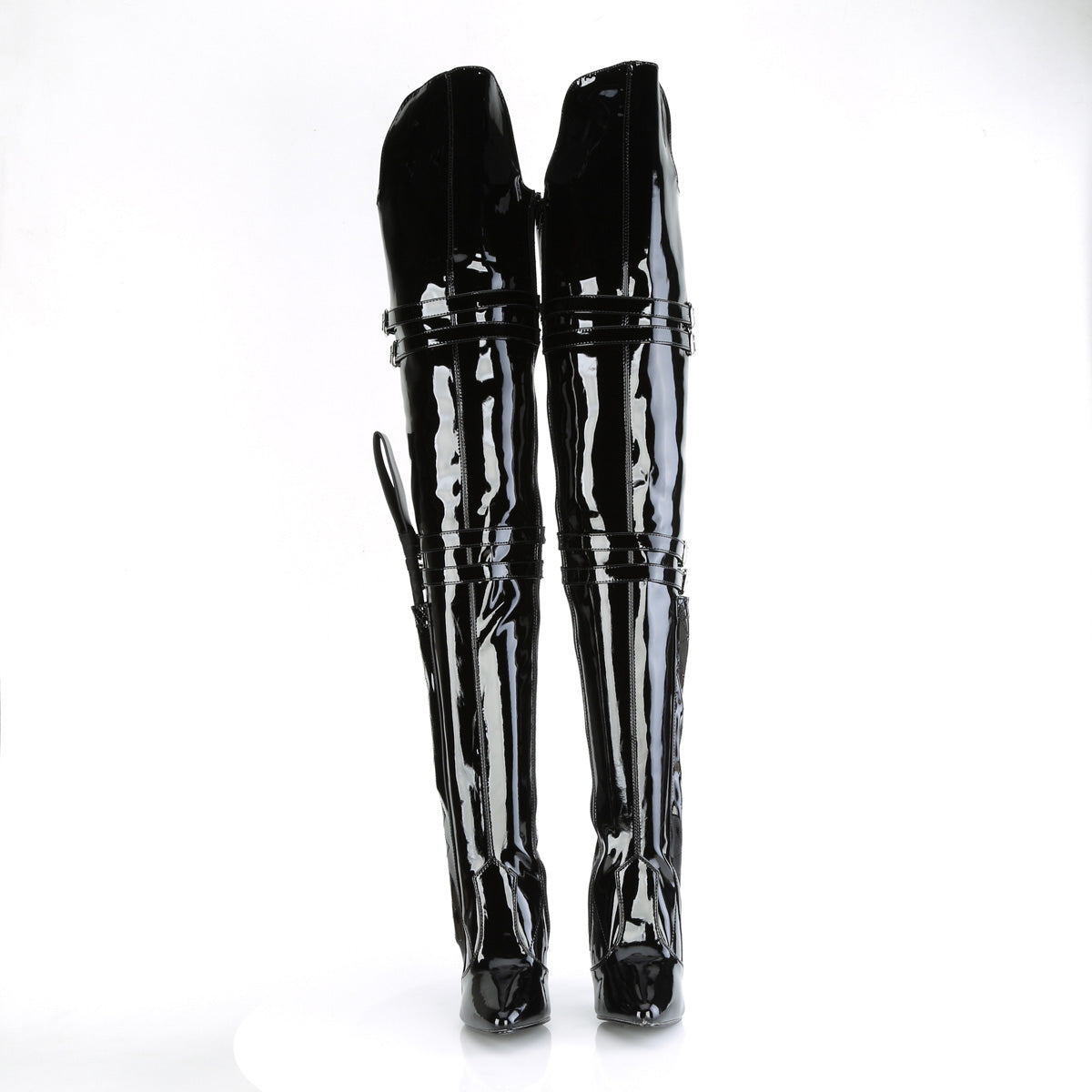 5" Heel Thigh High Boot w/ Buckle Strap (Pleaser SED3080/B)