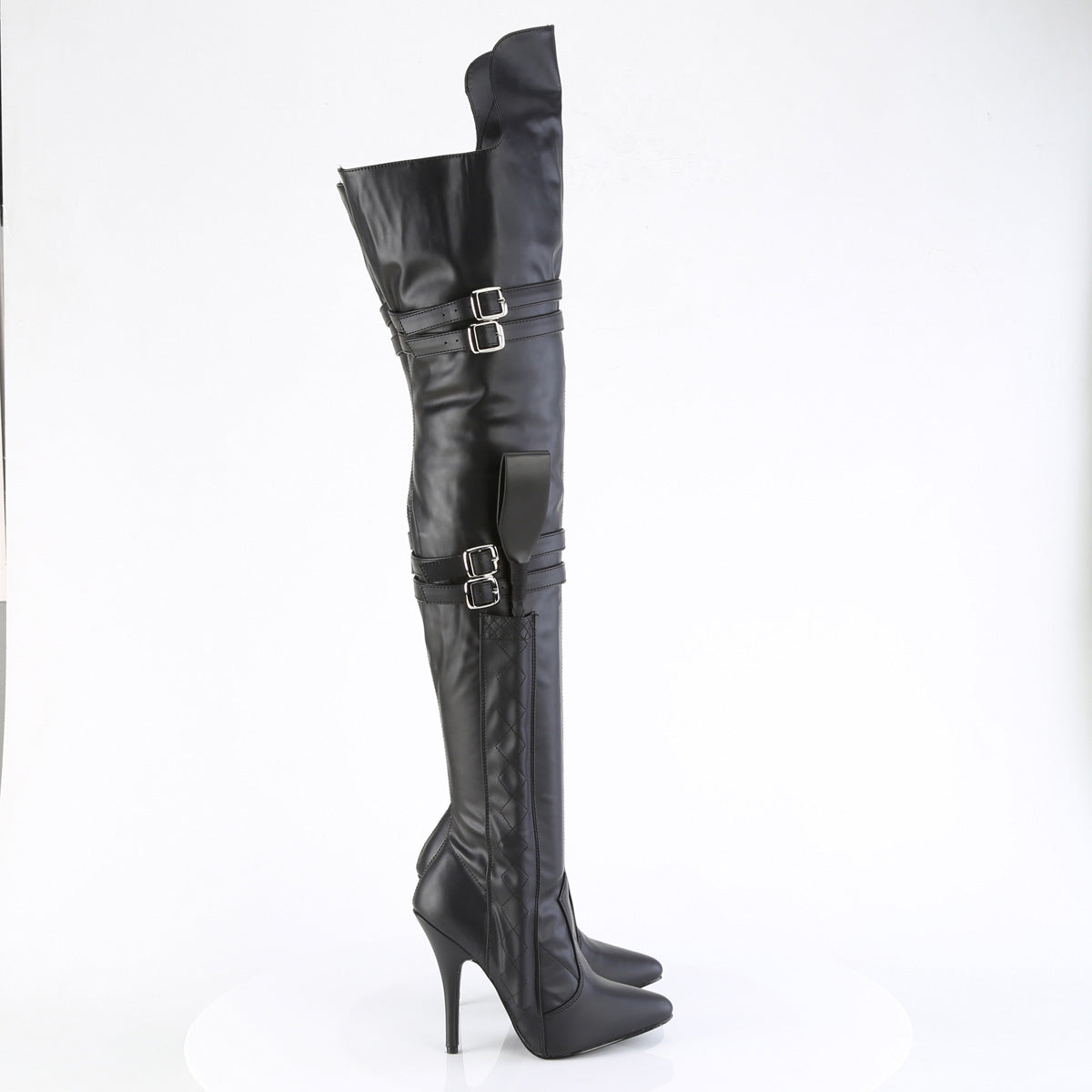 5" Heel Thigh High Boot w/ Buckle Strap (Pleaser SED3080/B)