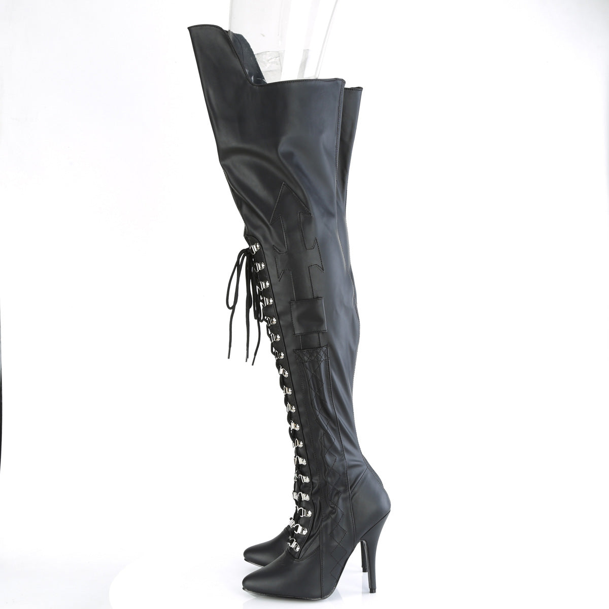 *5" Heel Lace-Up Thigh High Boot (Pleaser SED3082/B)