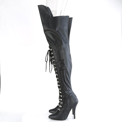 *5" Heel Lace-Up Thigh High Boot (Pleaser SED3082/B)