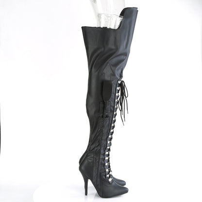 *5" Heel Lace-Up Thigh High Boot (Pleaser SED3082/B)