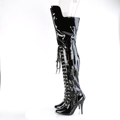 *5" Heel Lace-Up Thigh High Boot (Pleaser SED3082/B)