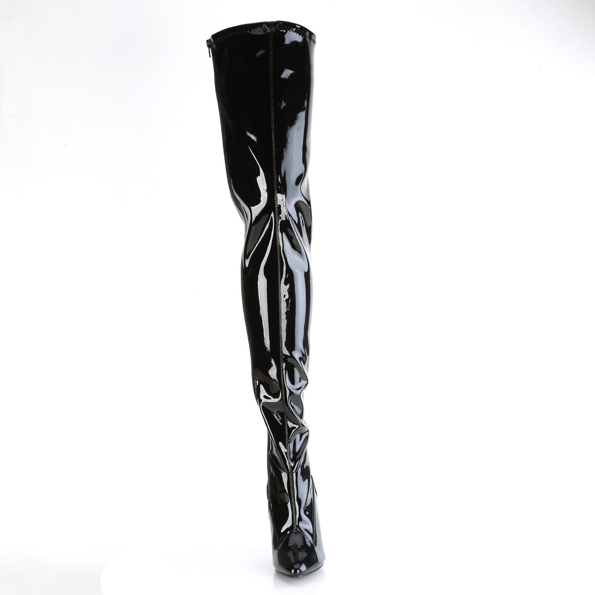 5" Heel Stretch Crotch Boot, Side Zip (Pleaser SED4000/B)