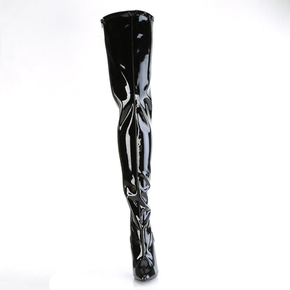 5" Heel Stretch Crotch Boot, Side Zip (Pleaser SED4000/B)
