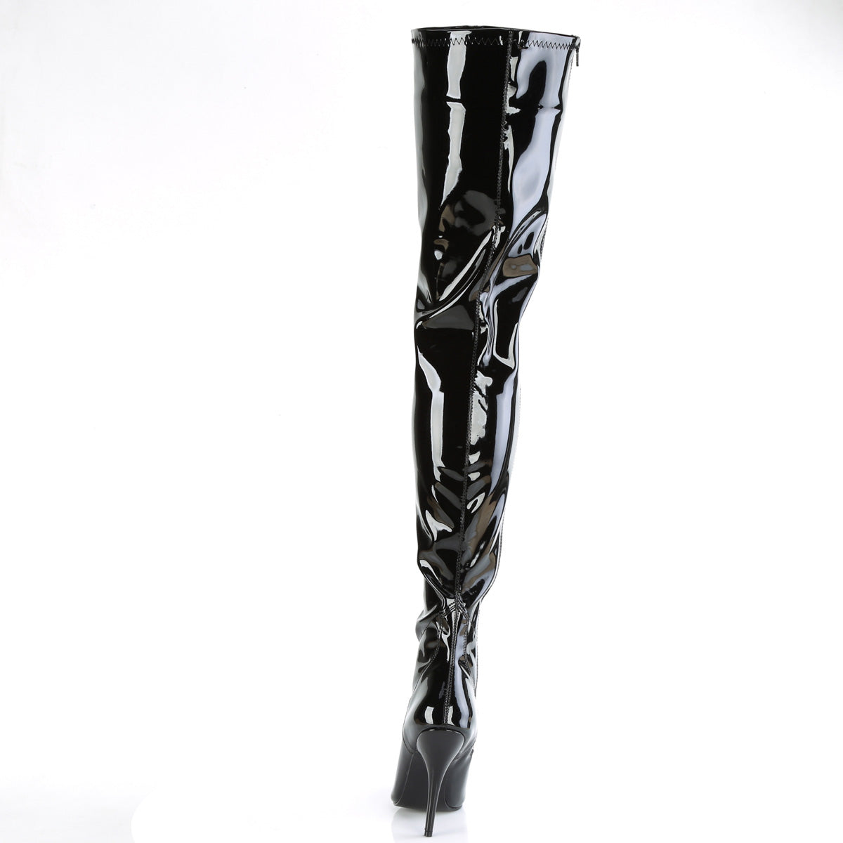 5" Heel Stretch Crotch Boot, Side Zip (Pleaser SED4000/B)