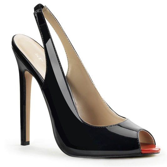 5" Heel Slingback Peep Toe Pump (Pleaser SEXY08/B)