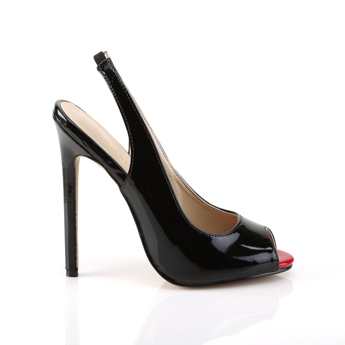 5" Heel Slingback Peep Toe Pump (Pleaser SEXY08/B)