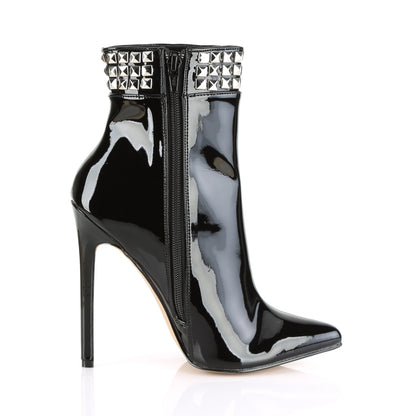 5" Heel Ankle Boot w/Metal Stud Detail, Side Zip (Pleaser SEXY1006/B)
