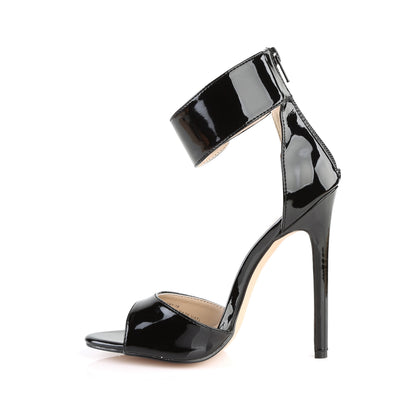 *5" Heel Closed Back Ankle Strap Sandal, Back Zip (Pleaser SEXY19/B)