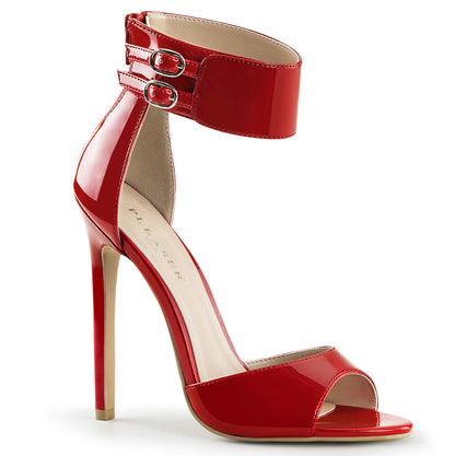 *5" Heel Closed Back Ankle Strap Sandal, Back Zip (Pleaser SEXY19/B)