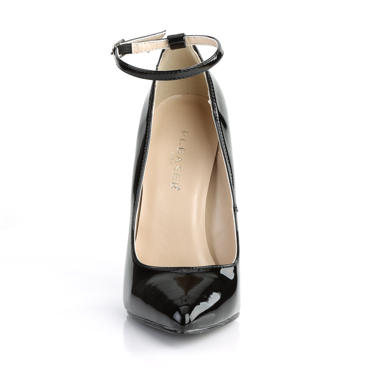 5" Heel Ankle Strap Pointed Toe Pump (Pleaser SEXY23/B)