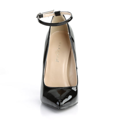 5" Heel Ankle Strap Pointed Toe Pump (Pleaser SEXY23/B)