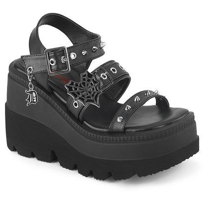 4 1/2" Wedge PF Ankle Strap Sandal (Demonia SHA13/BVL)