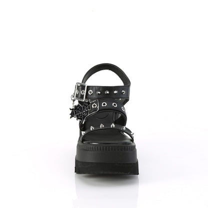 4 1/2" Wedge PF Ankle Strap Sandal (Demonia SHA13/BVL)